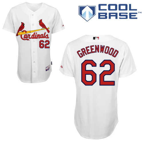 St.Louis Cardinals #62 Greenwood White Baseball Jersey St.Louis Cardinals #62 Greenwood White Baseball Jersey