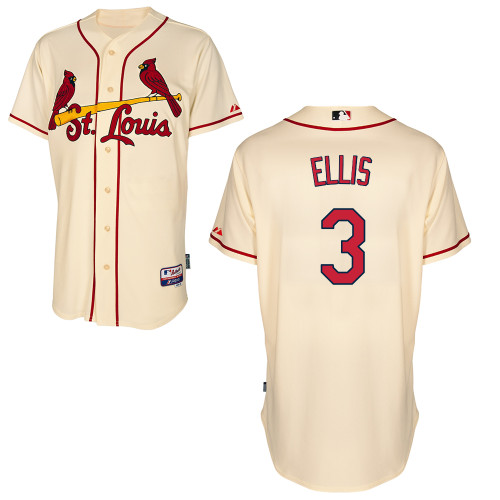 St.Louis Cardinals #3 Ellis Beige  Baseball Jersey