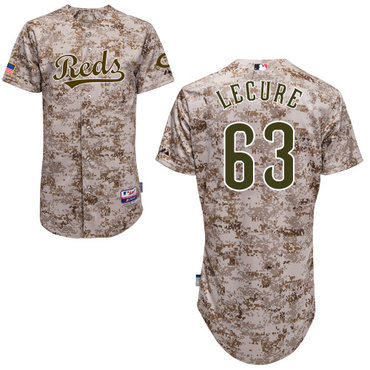 Cincinnati Reds #63 Lecure Authentic Personalized Alternate Camo Jersey