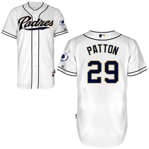 San Diego Padres #29Troy Patton Authentic Personalized Home White Jersey