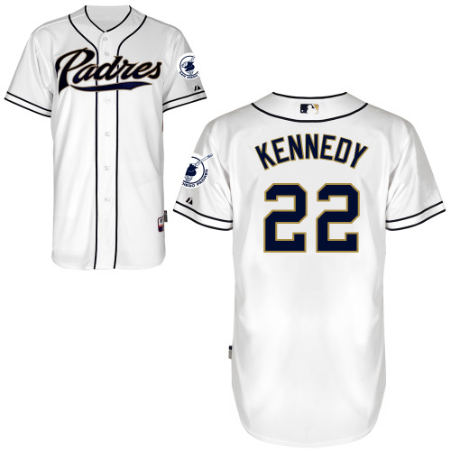San Diego Padres #22 lan Kennedy Authentic Personalized Home White Jersey