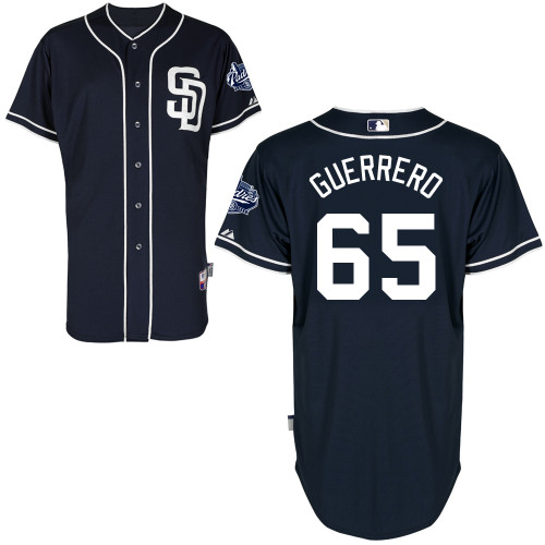 San Diego Padres #65Tayron Guerrero Authentic Personalized Alternate Blue Jersey