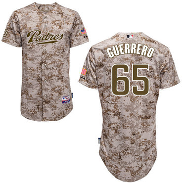 San Diego Padres #65Tayron Guerrero Authentic Personalized Alternate Camo Jersey