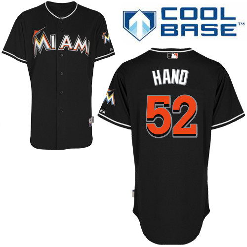 Miami Marlins #52 Hand Authentic Alternate Black Jersey