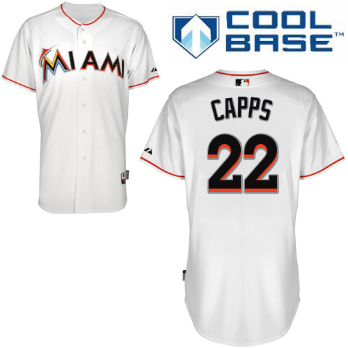 Miami Marlins #22Carter Capps Authentic Personalized Home White Jersey