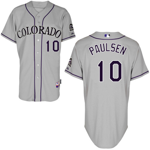 Colorado Rockies #10 Ben Paulsen Authentic Personalized Road Gray Jersey