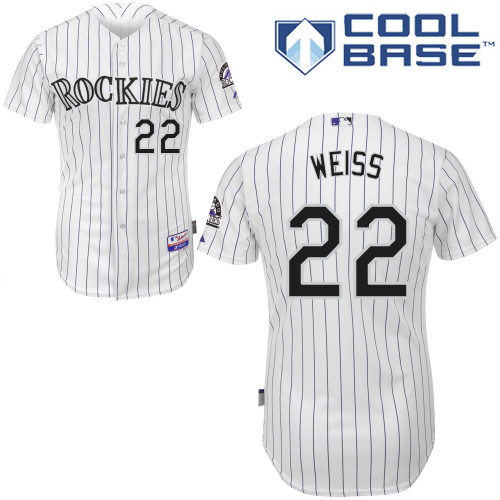 Colorado Rockies #22Walt Weiss 2015 Personalized Home White Jersey