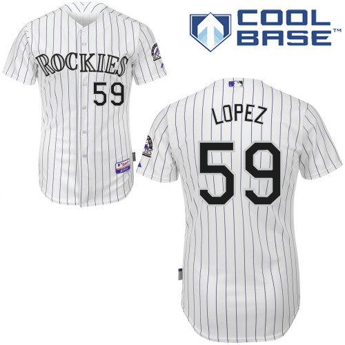 Colorado Rockies #59Wilton LOPEZ 2015 Personalized Home White Jersey