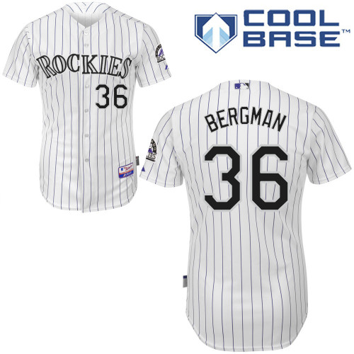 Colorado Rockies #36  Christian Bergman 2015 Personalized Home White Jersey
