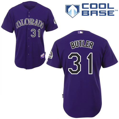 Colorado Rockies #31Eddie Butler Authentic Personalized Alternate Purple Jersey