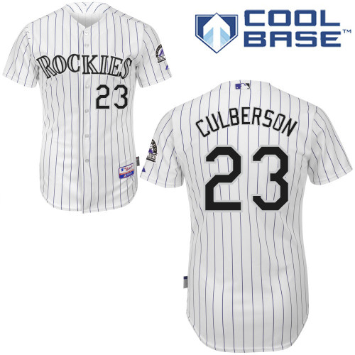 Colorado Rockies #23Charlie Culbersom 2015 Personalized Home White Jersey