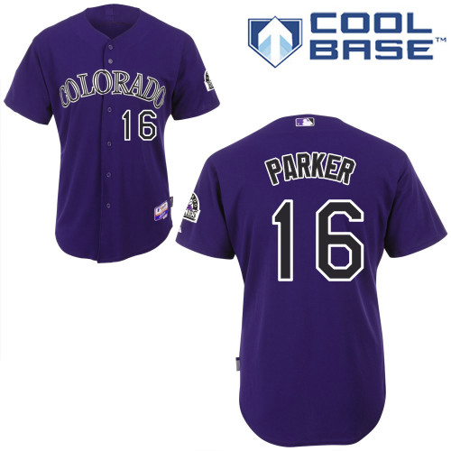 Colorado Rockies #16Kyle Parker Authentic Personalized Alternate Purple Jersey
