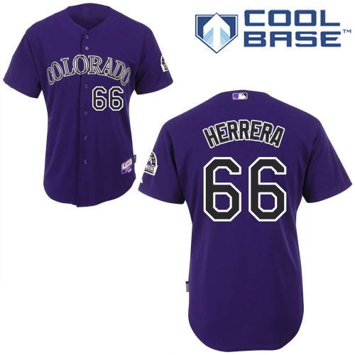 Colorado Rockies #66Rosell Herrera Authentic Personalized Alternate Purple Jersey