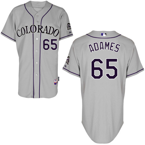 Colorado Rockies #65Cristhian Adames Authentic Personalized Road Gray Jersey