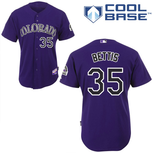 Colorado Rockies #35Chad Bettis Authentic Personalized Alternate Purple Jersey
