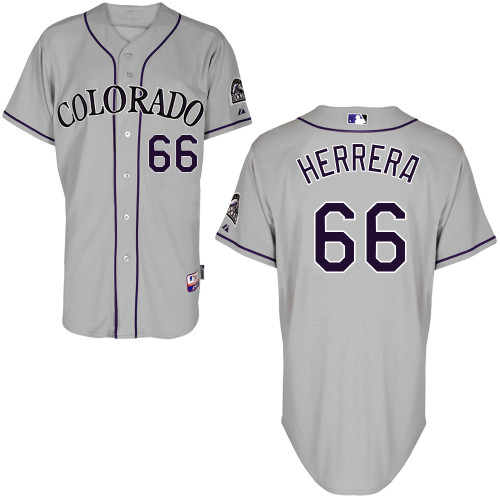 Colorado Rockies #66Rosell Herrera Authentic Personalized Road Gray Jersey