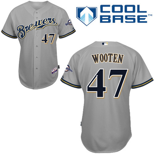 Milwaukee Brewers #47 Wooteh Authentic Personalized Road Gray Jersey