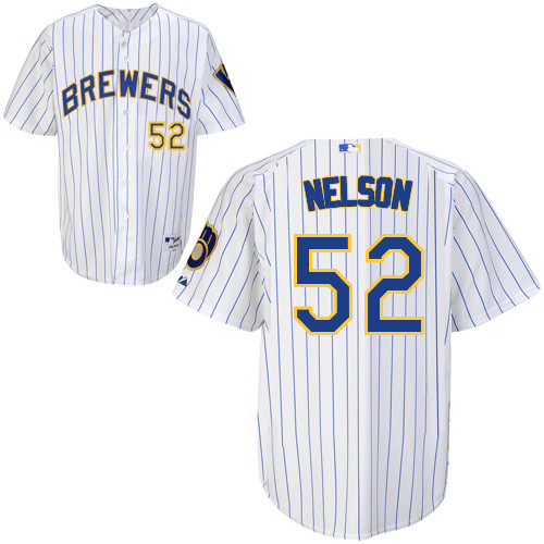 Milwaukee Brewers #52Jimmy Nelson Authentic Personalized Alternate Home White Jersey