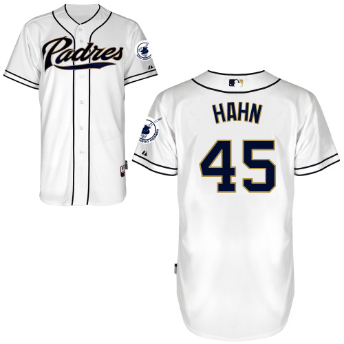 San Diego Padres #45Jesse Hahn Authentic Personalized Home White Jersey