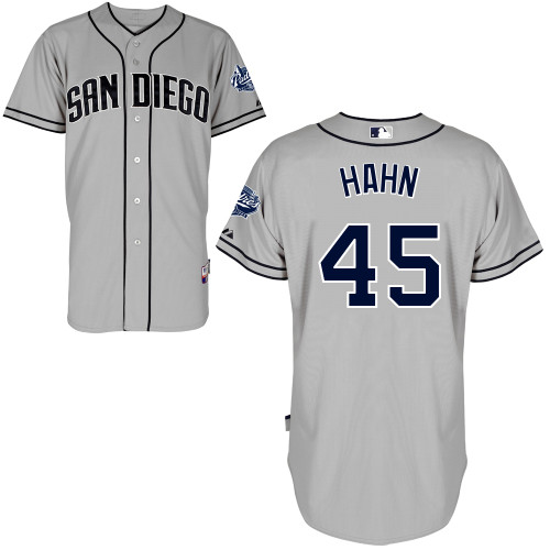 San Diego Padres #45Jesse Hahn Authentic Personalized Road Gray Jersey