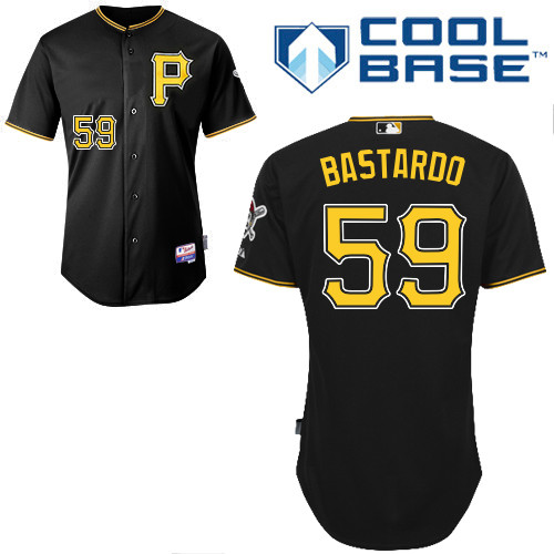 Pittsburgh Pirates #59 Bastardo Authentic Andrew McCutchen Alternate black Jersey