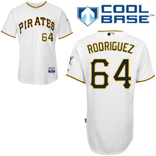 Pittsburgh Pirates #64 Rodriguez Authentic Andrew McCutchen Home White Jersey