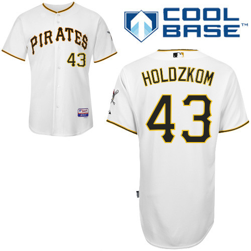 Pittsburgh Pirates #43John Holdzkom Authentic Andrew McCutchen Home White Jersey