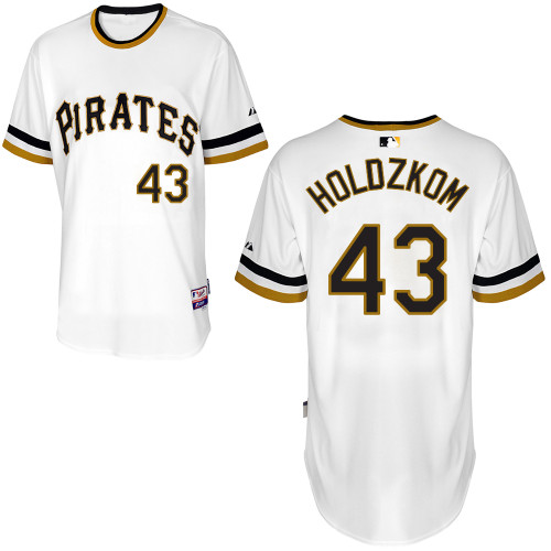 Pittsburgh Pirates #43John Holdzkom Authentic Andrew McCutchen Alternate White Jersey