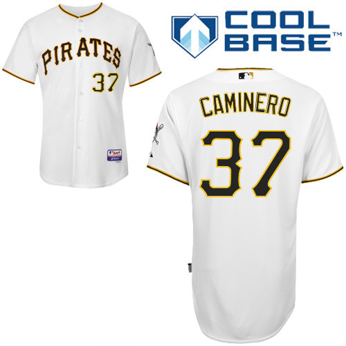 Pittsburgh Pirates #37Arquimedes Caminero Authentic Andrew McCutchen Home White Jersey