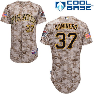 Pittsburgh Pirates 2015 #37Arquimedes Caminero Authentic Andrew McCutchen Alternate Camo Jersey