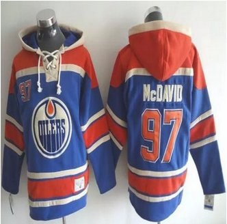 Edmonton Oilers #97 Connor McDavid Light Blue Sawyer Hooded Sweatshirt Stitched NHL Jersey Edmonton Oilers #97 Connor McDavid Light Blue Sawyer Hooded Sweatshirt Stitched NHL Jersey