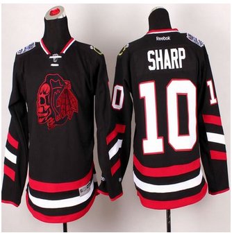 Youth Chicago Blackhawks #10 Patrick Sharp Black(Red Skull) 2014 Stadium Series Stitched NHL Jersey Youth Chicago Blackhawks #10 Patrick Sharp Black(Red Skull) 2014 Stadium Series Stitched NHL Jersey