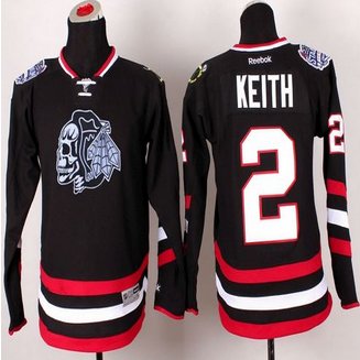 Youth Chicago Blackhawks #2 Duncan Keith Black(White Skull) 2014 Stadium Series Stitched NHL Jersey Youth Chicago Blackhawks #2 Duncan Keith Black(White Skull) 2014 Stadium Series Stitched NHL Jersey
