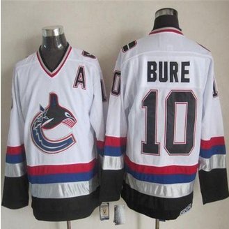 Vancouver Canucks #10 Pavel Bure White Black CCM Throwback Stitched NHL Jersey Vancouver Canucks #10 Pavel Bure White Black CCM Throwback Stitched NHL Jersey