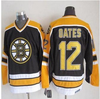 Boston Bruins #12 Adam Oates Black CCM Throwback New Stitched NHL Jersey