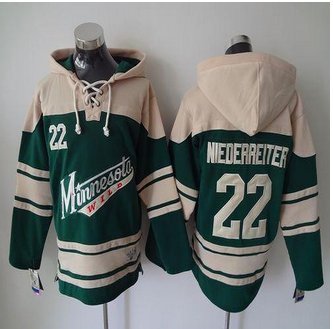 Minnesota Wild #22 Nino Niederreiter Green Sawyer Hooded Sweatshirt Stitched NHL jersey