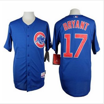 Chicago Cubs #17 Kris Bryant Blue Alternate Cool Base Stitched Baseball Jersey