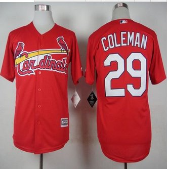 St. Louis Cardinals #29 Vince Coleman Red Cool Base Stitched Baseball Jersey
