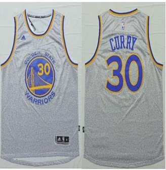 Golden State Warrlors #30 Stephen Curry Grey Fashion Stitched NBA Jersey