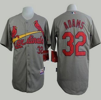 St. Louis Cardinals #32 Matt Adams Grey Cool Base Stitched Baseball Jersey