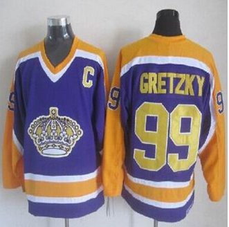 Los Angeles Kings #99 Wayne Gretzky Purple CCM Throwback Stitched NHL Jersey