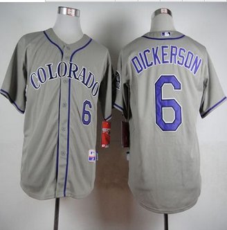 Colorado Rockies #6 Corey Dickerson Grey Cool Base Stitched Baseball Jersey