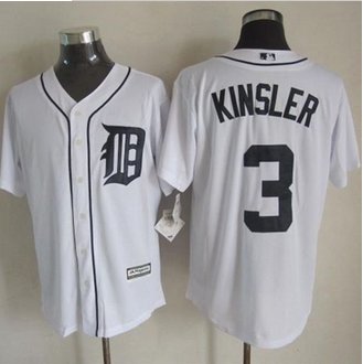 Detroit Tigers #3 Ian Kinsler New White Cool Base Stitched Baseball Jersey