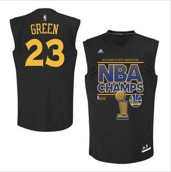 Golden State Warrlors #23 Draymond Green Black 2015 NBA Finals Champions Stitched NBA