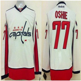 Washington Capitals #77 T.J Oshie White Stitched NHL Jersey