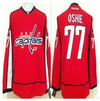 Washington Capitals #77 T.J Oshie Red Stitched NHL Jersey