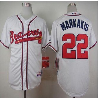 Atlanta Braves #22 Nick Markakis White Cool Base Stitched Baseball Jersey