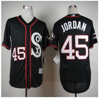 Chicago White Sox #45 Michael Jordan Black New Cool Base Stitched Baseball Jerseys