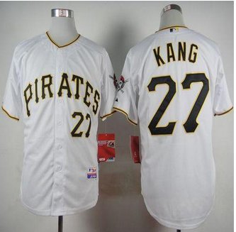 Pittsburgh Pirates #27 Jung-ho Kang White Cool Base Stitched Baseball Jersey
