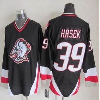 Buffalo Sabres #39 Dominik Hasek Black CCM Throwback Stitched NHL Jersey